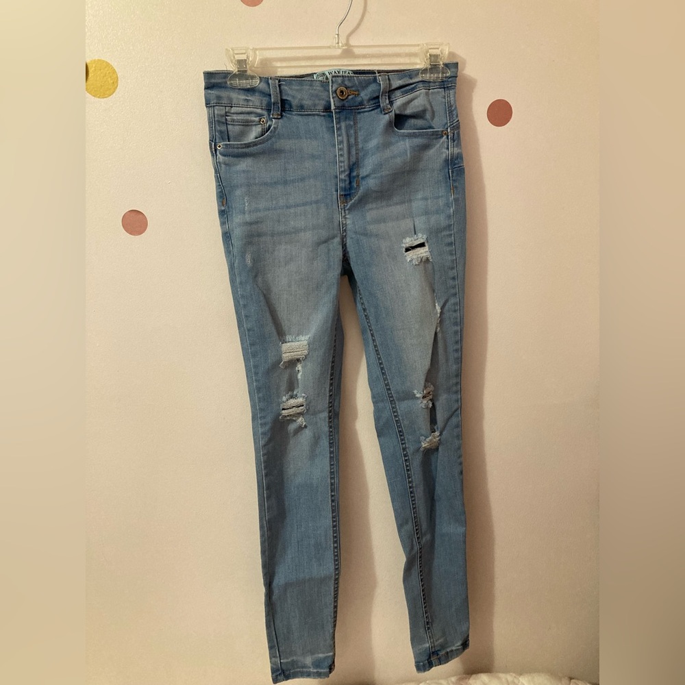Wax Jeans Skinny ripped Lightwash Juniors